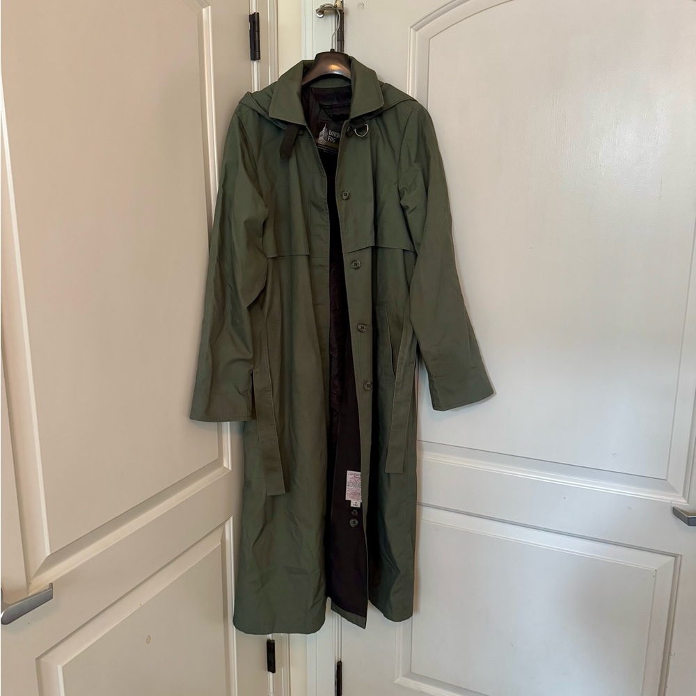 London Fog Olive Green Trench Coat